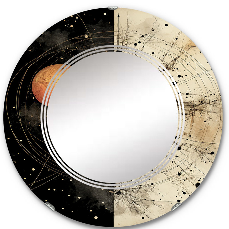 Blazon - Miroir mural moderne rond, 24 po x 24 po