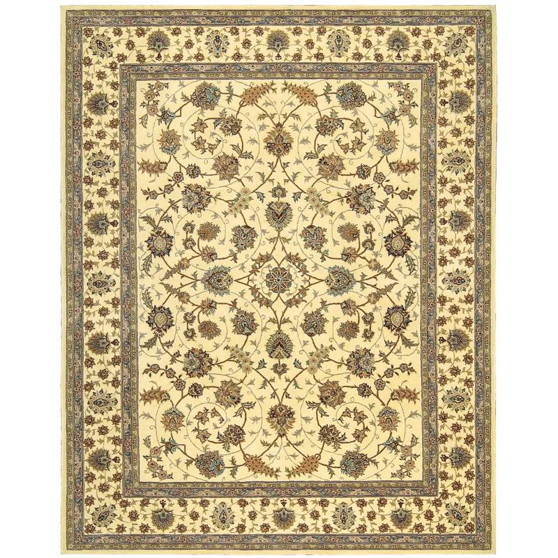 Tapis blanc Corina, Rectangle 8 pi 6 po x 11 pi 6 po