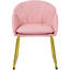 Flower Shape Tub Chair with Golden Metal Legs -1597206317
