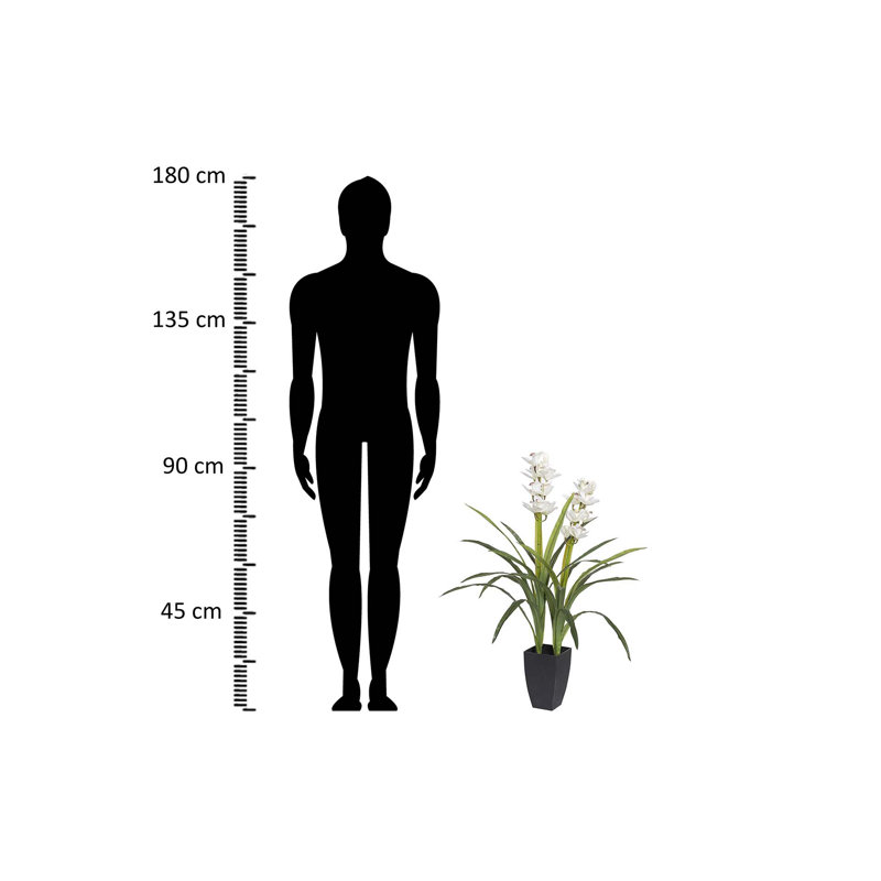 100cm Faux Flowering Plant in Pot