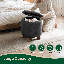 Upholstered Storage Ottoman, PU Leather Button Tufted Footrest Round Footstool With Removable Bin-107234580