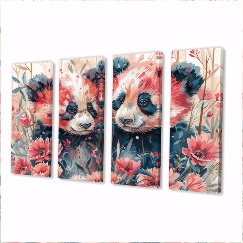 Tobiah - Panda, ensemble d'art sur toile, H 28 po x l 48 po