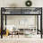 Queen Metal Loft Bed With Guardrails & Dual Ladders Space-Saving Design-661174506
