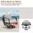 Dienna Aluminum Outdoor Patio Glider Swivel Rocker Chairs(2 Chair + 2 Ottoman+1 Side Table)