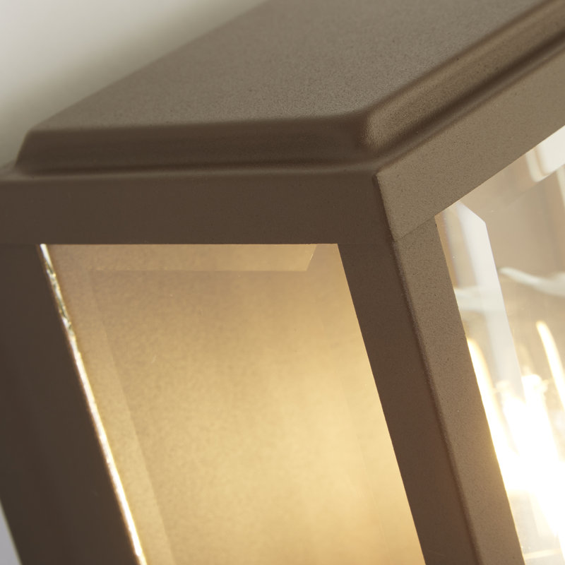 Caden 25cm H Outdoor Flush Mount, Rust Brown