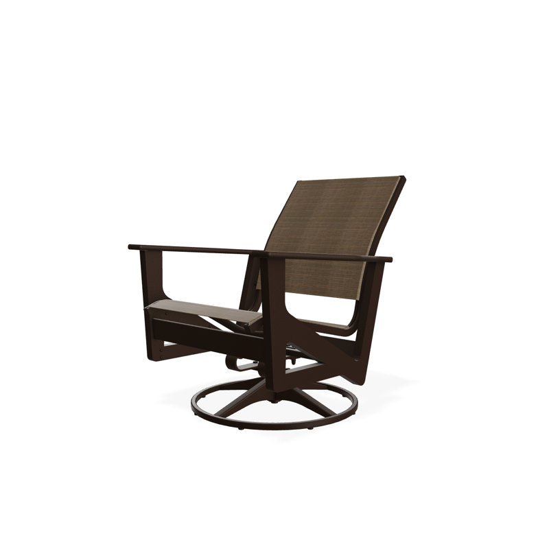 Wexler Outdoor Swivel Lounge Chair, Bark, Kona