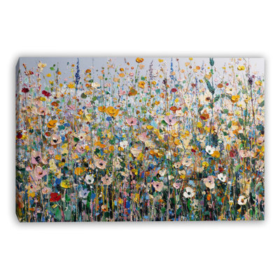 Abstract Meadow Bloom Wrapped Canvas Wall Art