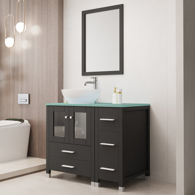 Tengelsen 36.6" Single Bathroom Vanity Set with Mirror