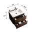 Meuble-lavabo en noyer de 24 po avec lavabo en céramique - Silencieux, élégant, élégant et spacieux-120961944