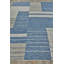 Exquisite Rugs Scandinavian Handmade Handloomed New Zealand Wool Blue/Ivory Area Rug-1608785812