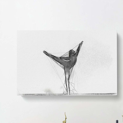 Ballet In The Morning In Abstract - Wrapped Canvas Print
