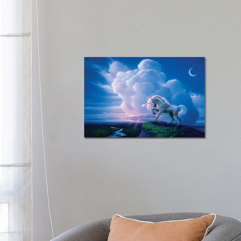 Rainbow Unicorn by Kirk Reinert - Wrapped Canvas Print, 45.72cm H x 45.72cm W