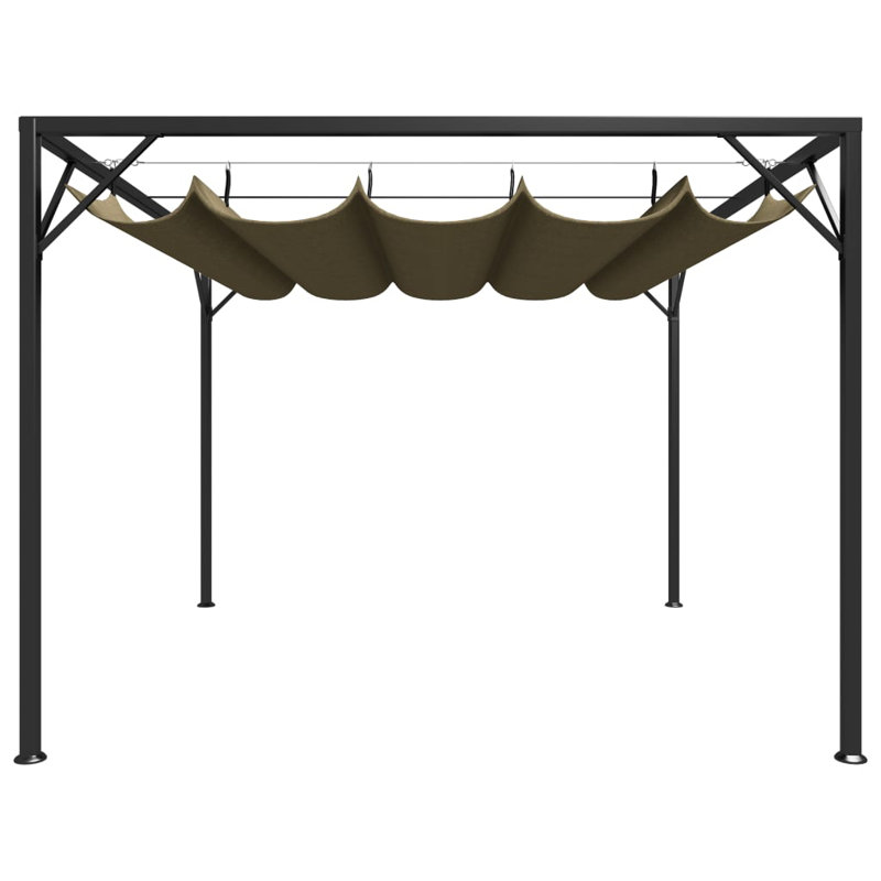 Serre L 9,8 pi. D Pavillon de jardin en acier, Taupe