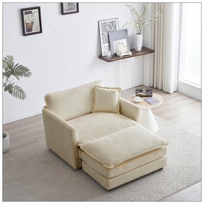 Fauteuil d'appoint avec repose-pieds Raille
