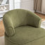 Chaise pivotante rembourrée en polyester avec repose-pieds-561283677