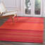 Tapis orange / rouge en coton tissé à plat à la main Bokard-44470591