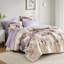 Lit d'édredon double en taupe double dans un sac, draps, 2 taies décoratives, 1 drap plat, taies d'oreiller ajustées, imprimé en microfibre, aquarelle florale, preuve avec rembourrage doux