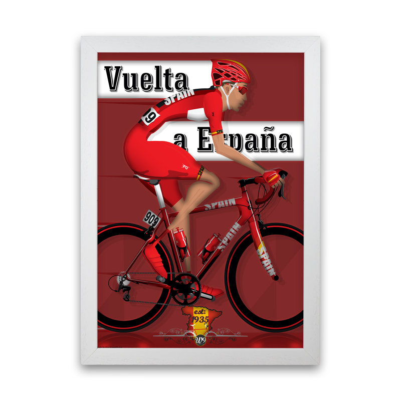 Modern Spanish - Print, White Framed, 42cm H x 30cm W x 3cm D