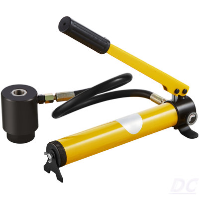 Hydraulic Knockout Punch Kit, 10 Ton 1/2" To 2" Conduit Hole Cutter Set, KO Tool Kits With Puncher 6 Piece, Metal Sheet Driver Tools, For Aluminum, Stainless Steel, Brass, Fiberglass And Plastic