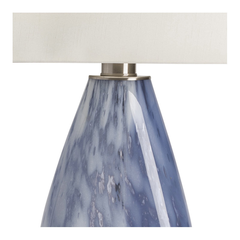 Blue/White Blown Glass Table Lamp