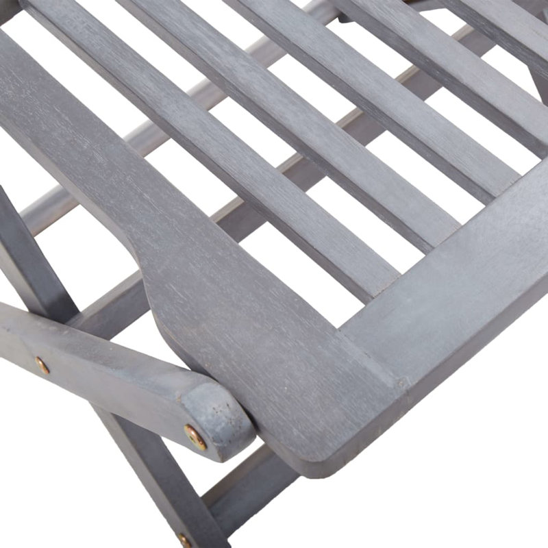 Boger Folding Patio Dining Side Chair, Grey