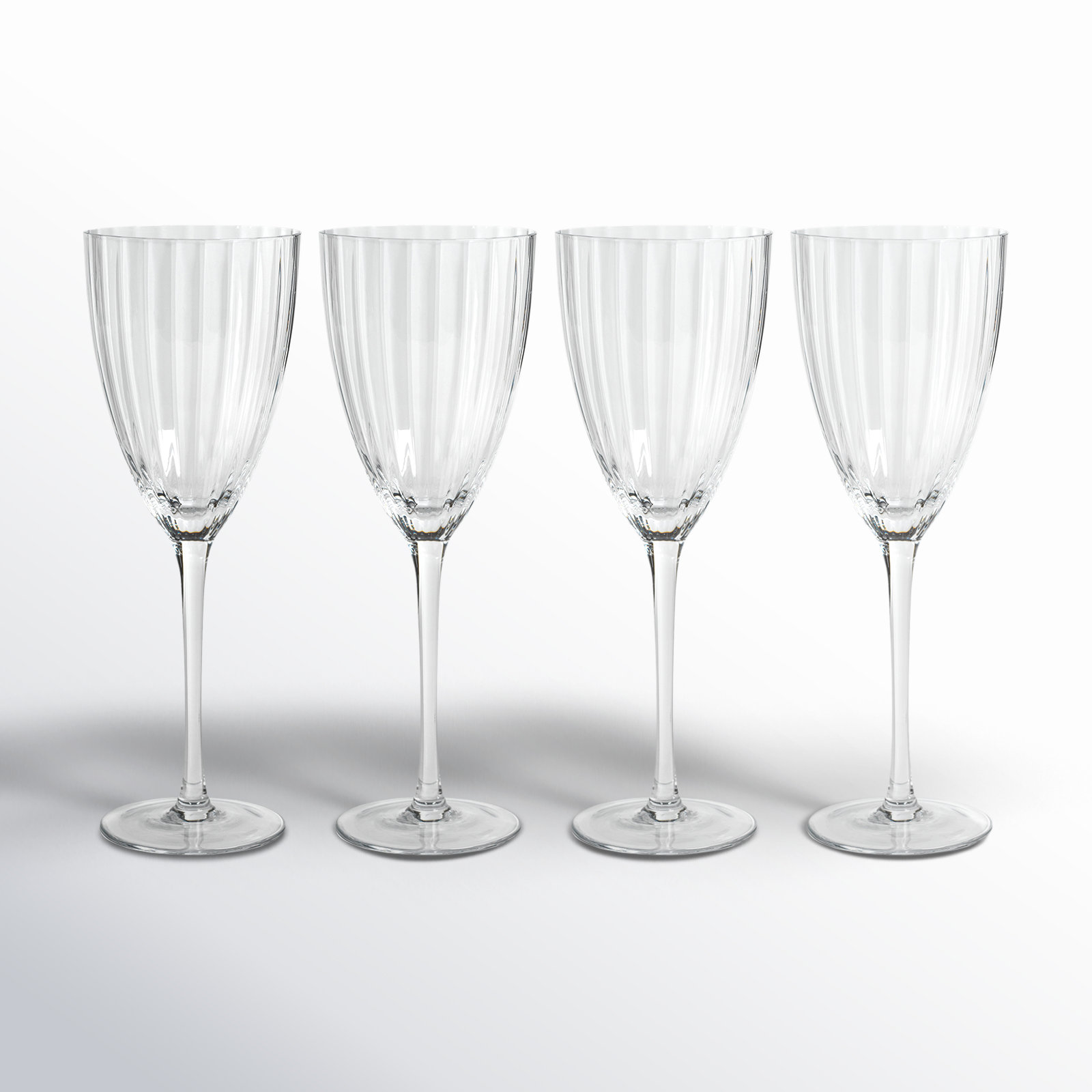 Boulder Optic White Wine Glasses, Clear