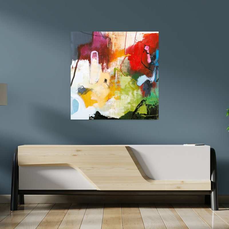 Tango 3, art abstrait contemporain, H 36 po x l 36 po