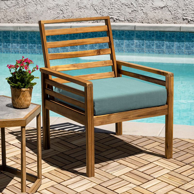Carreaux de terrasse carrés en bois d'acacia à motif de verrouillage à 12 lattes pour l'intérieur et l'extérieur (ensemble de 27)