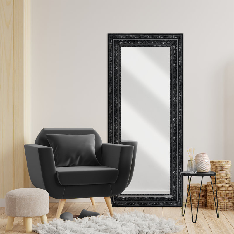 Miroir Elite, Laque noire, 49 po x 49 po