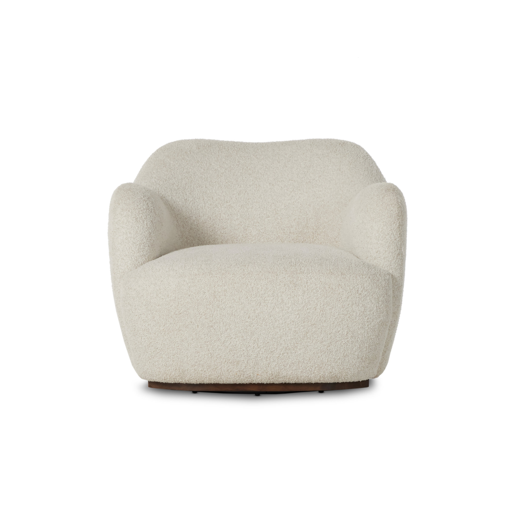 Alaska Swivel Barrel Chair, Sheldon Ivory Polyester Blend