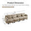 Canapé modulaire moderne en chenille Camel