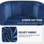 Fauteuil en velours revêtu de tonneau-1461668341