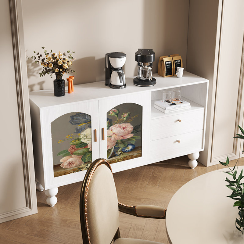 Buffet rétro de style américain, Blanc