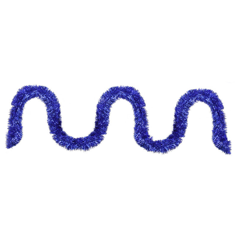 Guirlande de Noël Tinsel - non éclairée, 50' L x 2.5" W, Bleu