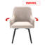 Fauteuil capitonné beige Bomer