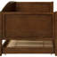 Lit de jour simple moyen en noyer avec couchette - Style, construction transitionnelle, apparence, pieds carrés, fabrication pour chambre à coucher, esthétique, silhouette, poteaux de pieds fuselés, sommeil