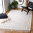 Aloin Hand Loomed Nz Wool/Cotton Geometric Rug in Ivory-1950229424