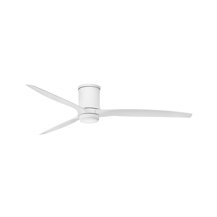Hover 72-in Indoor/Outdoor Flush Mount Smart Ceiling Fan with Integrated LED + Remote