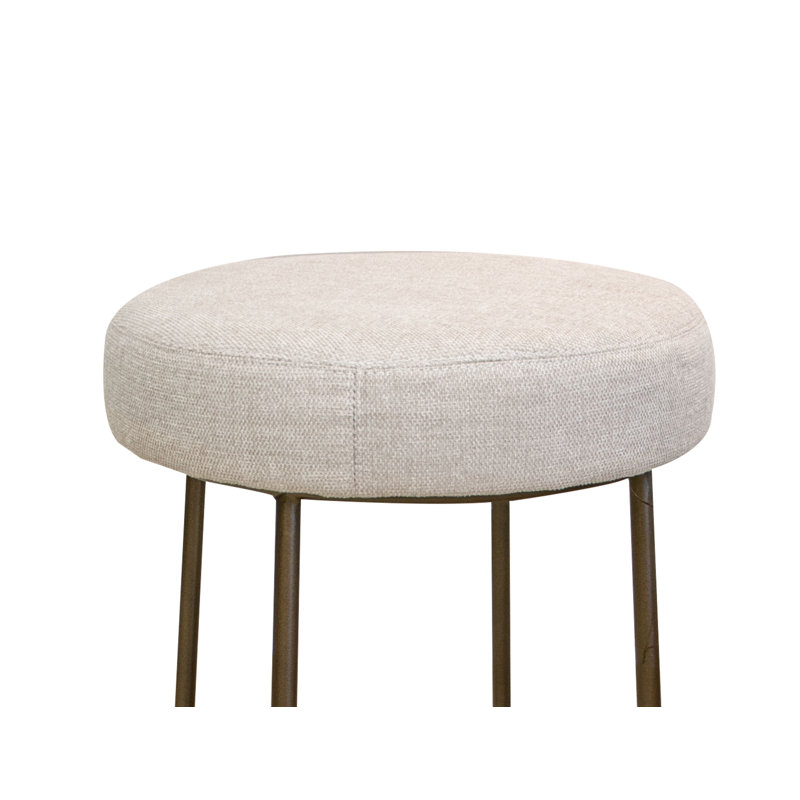 Tabouret Frida, Tabouret de comptoir (siège d'une hauteur de 24 p, Tissu beige 161