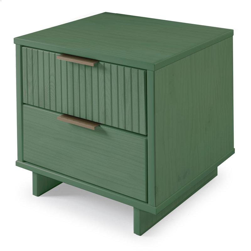 Laureli 18.11'' W Solid Wood Nightstand, Sage Green, Set of 1