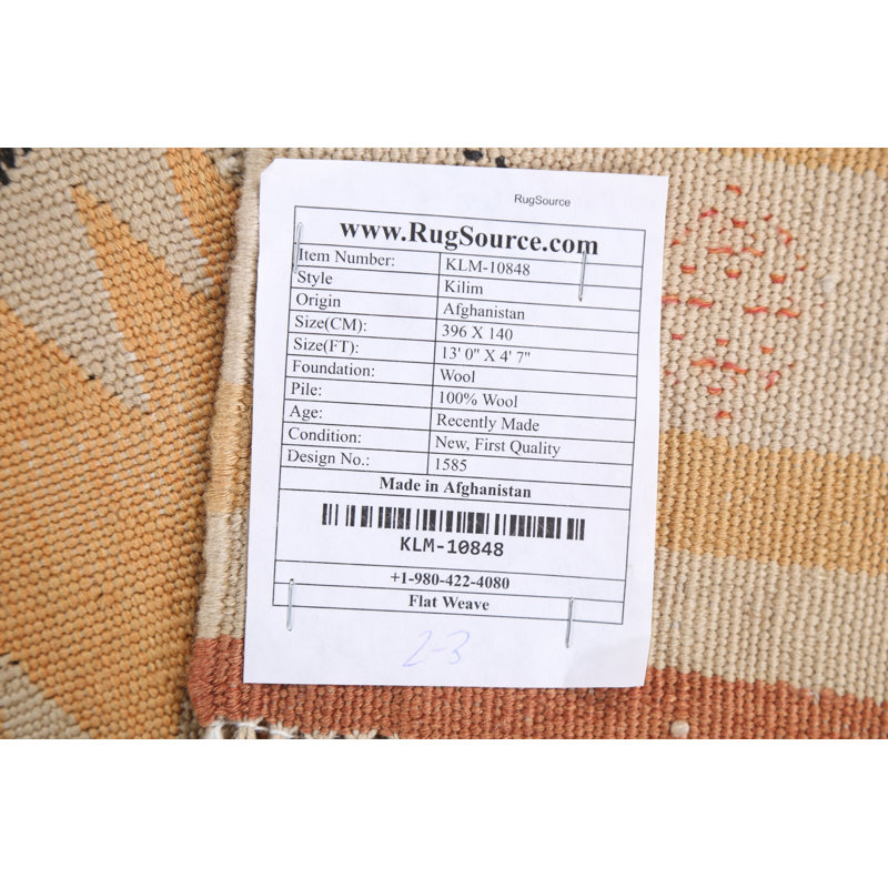 Tapis tribal en laine à teinture naturelle Kilim