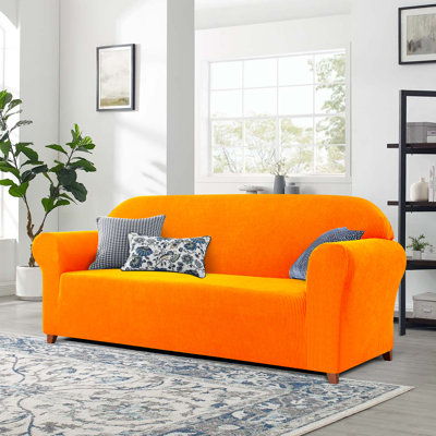 Soft Spandex Stretch Box Cushion Sofa Slipcover
