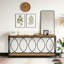 2-Tier Long Console Table Sofa Table Entryway Console with Storage Shelf