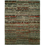 Striped Area Rug in Brown