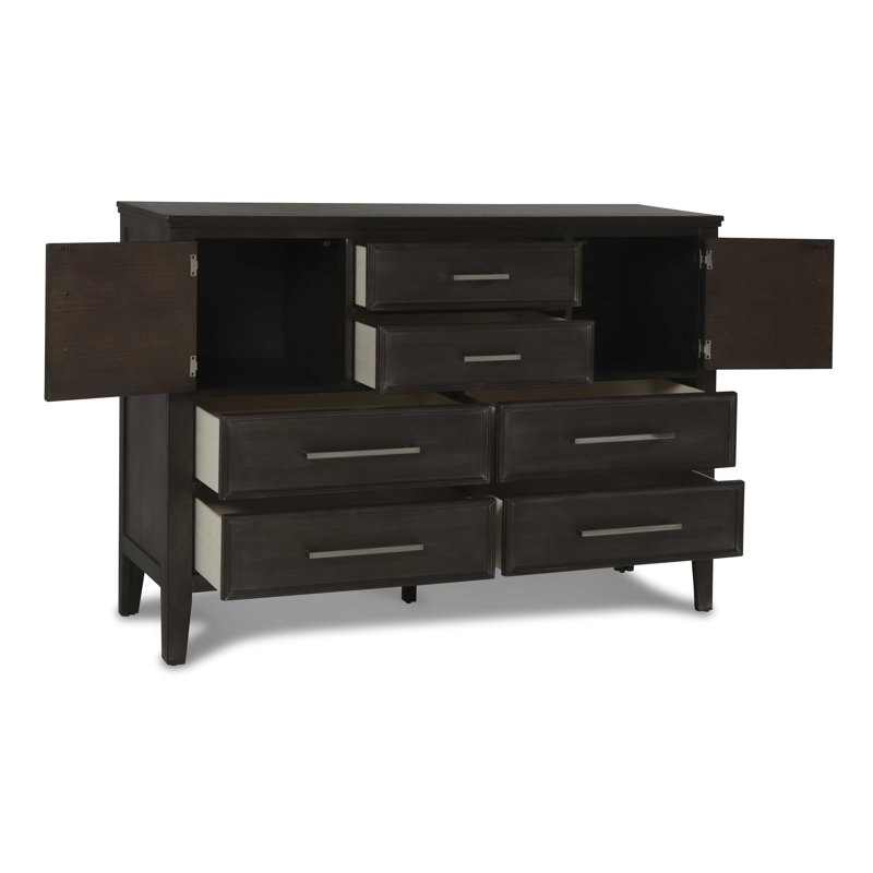 Commode 6 tiroirs avec porte Jonnathan, Muscade
