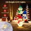 Décoration de Noël de bonhomme de neige illuminé 5 pi avec 110 piquets de sol à DEL
