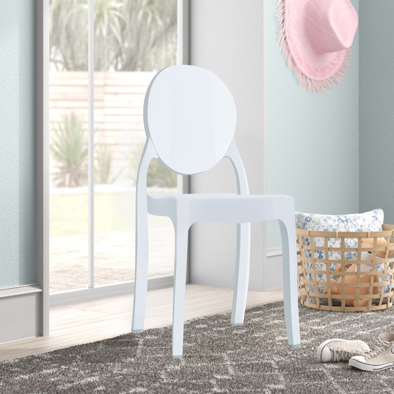 Jordon Kids 12.4'' Desk / Activity Chair, Glossy White
