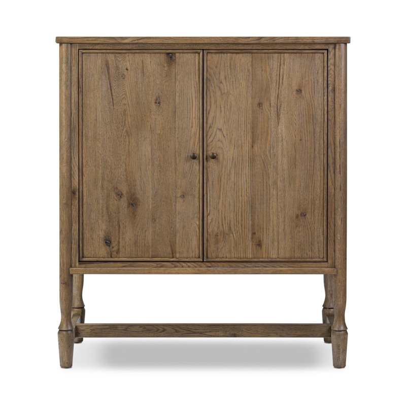 Bari Bar Cabinet, Weathered Oak