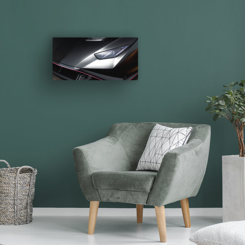 Art sur toile «bolor» noir, H 10 po x l 19 po