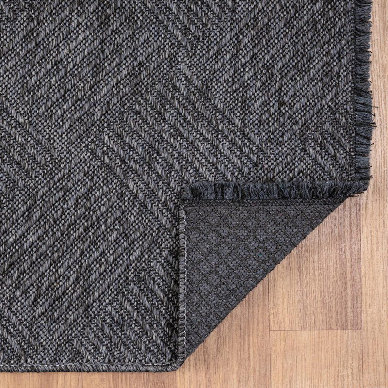 Tapis moderne à carreaux antidérapant lavable, Rectangulaire 8 pi x 10 pi
